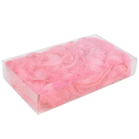 Piórka dekoracyjne w pudełku - Jasny Róż