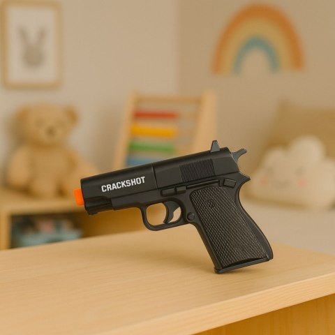 Mini Pistolet Broń Na Naboje I Łuski Czarny 13,5 cm