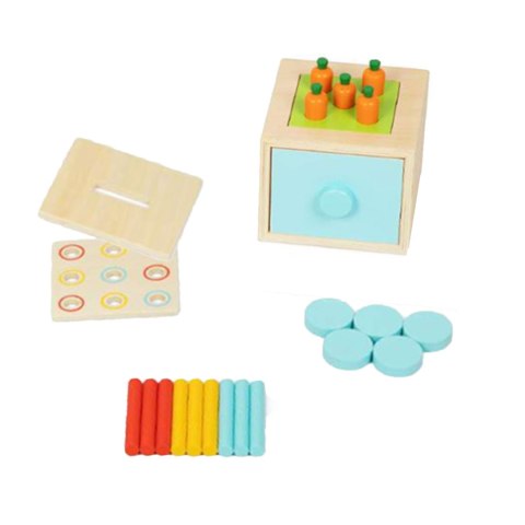 Tooky Toy TOOKY TOY Box Pudełko XXL Montessori Edukacyjne 7w1 Sensoryczne 16-18 Mies.