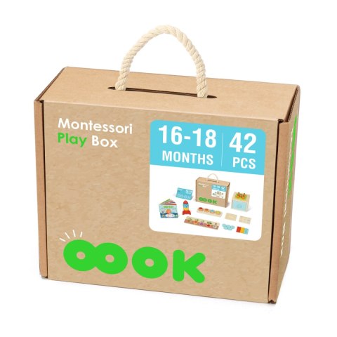 Tooky Toy TOOKY TOY Box Pudełko XXL Montessori Edukacyjne 7w1 Sensoryczne 16-18 Mies.