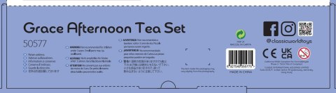 Classic World CLASSIC WORLD Drewniany Zestaw do Herbaty i Deserów 14 el.