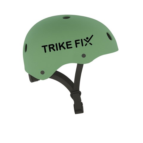 Kask rowerowy dla dziecka Trike Fix dziecięcy regulowany LED S 48-54cm zielony ciemny