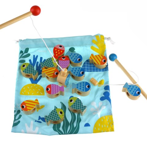 Tooky Toy TOOKY TOY Drewniana Gra Wieloryb i Rybki Wielofunkcyjna 4 w 1