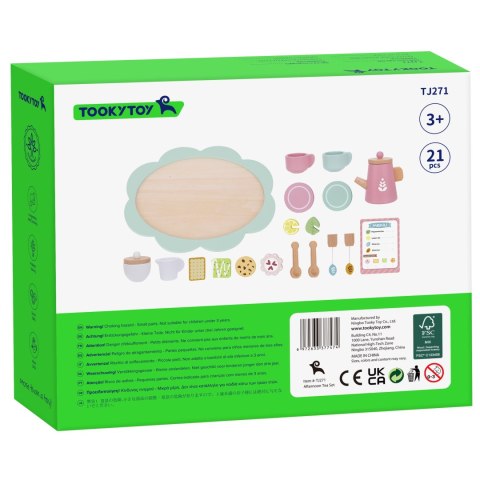 Tooky Toy TOOKY TOY Popołudniowa Herbatka Drewniany Zestaw Serwis