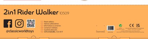 Classic World CLASSIC WORLD Drewniany Jeździk MONTESSORI Pchacz 2w1