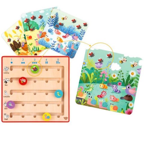 Tooky Toy TOOKY TOY Drewniana Gra Nauka Liczenia Zwierzątka