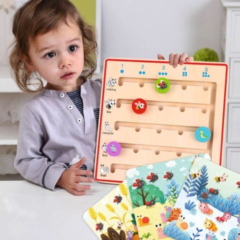 Tooky Toy TOOKY TOY Drewniana Gra Nauka Liczenia Zwierzątka
