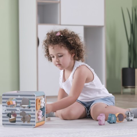 Viga Toys VIGA PolarB Activity Box Drewniane Edukacyjne Centrum Gier 5w1 kostka