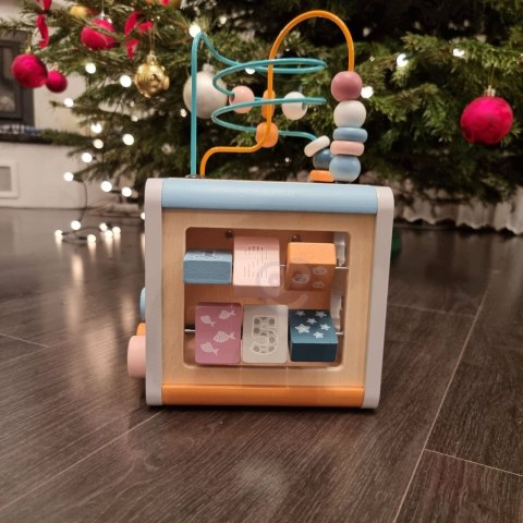 Viga Toys VIGA PolarB Activity Box Drewniane Edukacyjne Centrum Gier 5w1 kostka