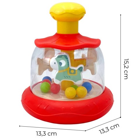 Woopie Baby WOOPIE BABY Kolorowe Koniki Czerwona Bączek Karuzela