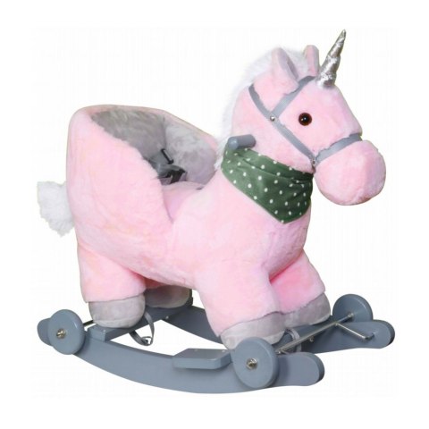 Koń Na Biegunach Jednorożec Jeździk 2w1 Bujak Dla Malucha Różowy