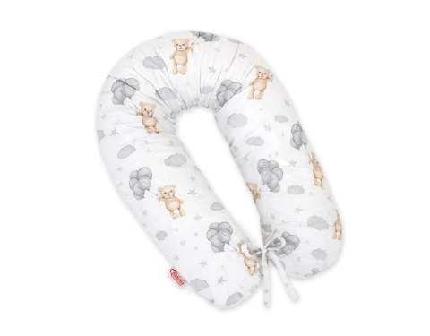 Bawełniana poszewka do poduszki ciążowej Longer - Miś z balonikami