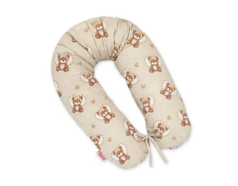 Bawełniana poszewka do poduszki ciążowej Longer - Misiove love