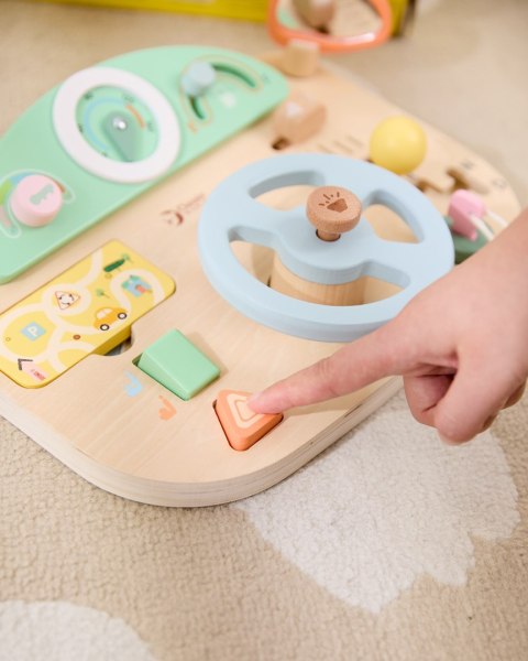 CLASSIC WORLD Drewniana Tablica Manipulacyjna Wielofunkcyjna Kierownica Motoryczna