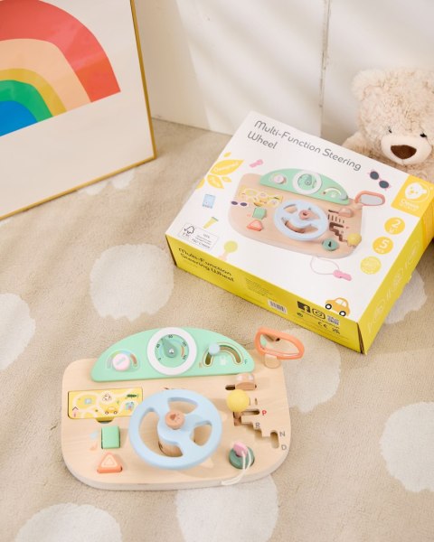 CLASSIC WORLD Drewniana Tablica Manipulacyjna Wielofunkcyjna Kierownica Motoryczna