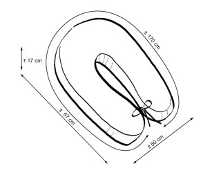 Poduszka ciążowa Longer dla kobiet w ciąży do spania + zdejmowana poszewka - Miś z balonikami