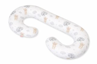 Poduszka ciążowa typu C dla kobiet w ciąży do spania karmienia + zdejmowana poszewka - Miś