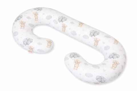 Poduszka ciążowa typu C dla kobiet w ciąży do spania karmienia + zdejmowana poszewka - Miś