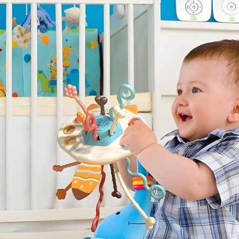 Woopie Baby WOOPIE BABY Zabawka Sensoryczna Montessori Gryzak Grzechotka Wielofunkcyjny Lis