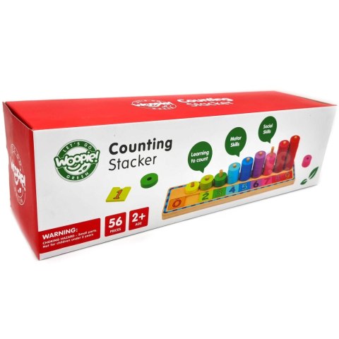 Woopie Let's Go Green WOOPIE GREEN Układanka Nauka Liczenia i Kolorów Montessori 56 el.