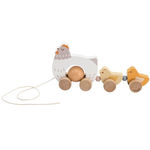 VIGA PolarB Drewniana Kurka z Pisklętami do Ciągnięcia