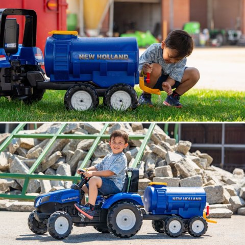 FALK Przyczepa Cysterna Beczkowóz z Kranem New Holland Niebieska