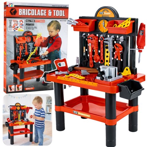 Warsztat Dla Dzieci Stolik Majsterkowicza Narzędzia Akcesoria 70 cm