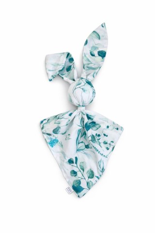 Miękka przytulanka DOUDOU kocyk króliczek z bawełny - Eucaliptus mint