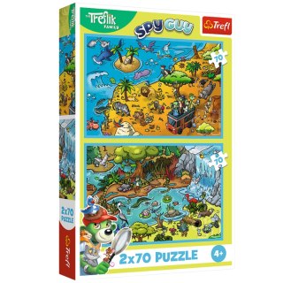 Puzzle - 2x70 - Trefliki w Krainie Zwierząt - Trefl 34445