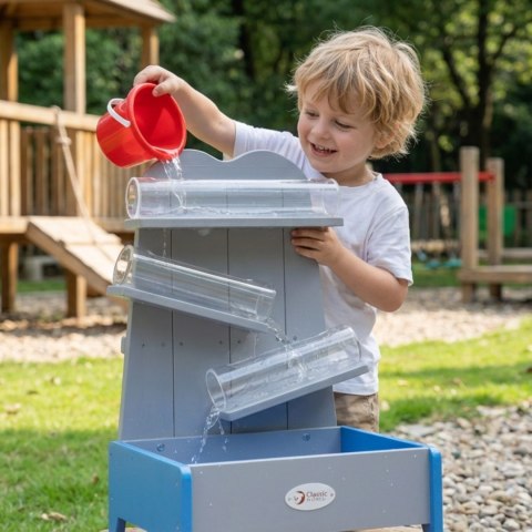 CLASSIC WORLD EDU Drewniana Kaskada Wodna Tor Wodny z Rurami i Zbiornikiem