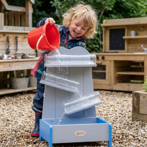 CLASSIC WORLD EDU Drewniana Kaskada Wodna Tor Wodny z Rurami i Zbiornikiem