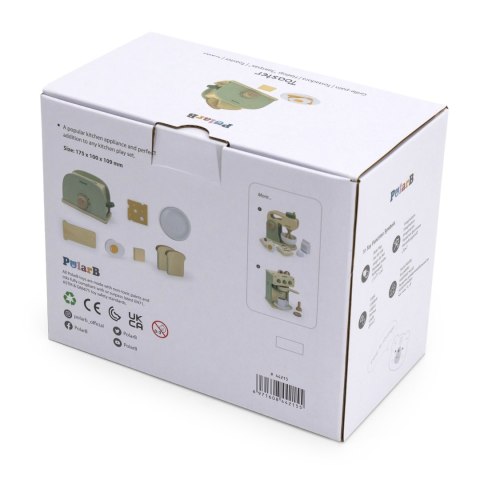 Viga Toys VIGA PolarB Drewniany Zestaw Toster Zielony + Akcesoria