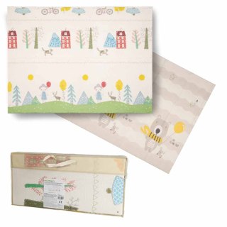 Mata edukacyjna piankowa dwustronna składana 150x200cm drzewa misie