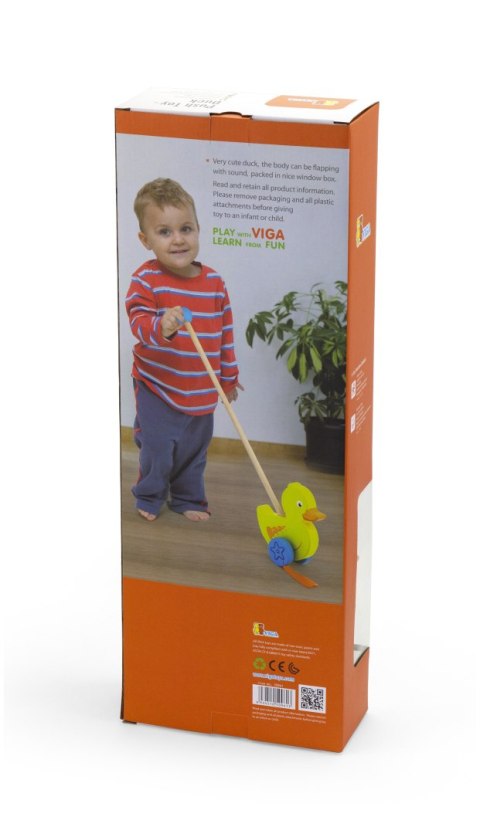 Viga Toys VIGA Drewniany Pchacz Kaczuszka