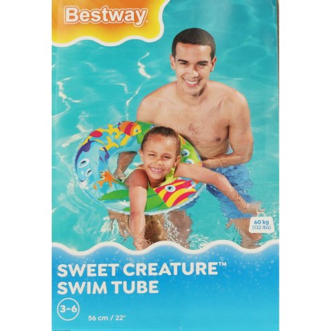 Kółko do pływania koło dmuchane BESTWAY 36013 rybki 56cm