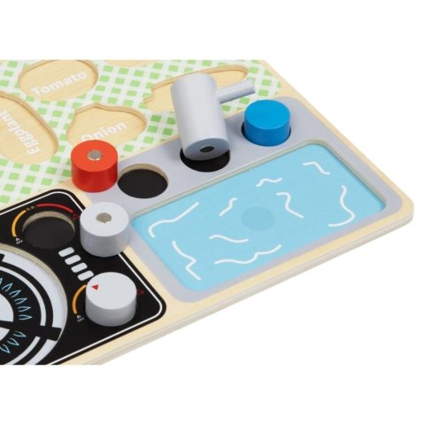 TOOKY TOY Drewniana Kuchnia z Akcesoriami - Zestaw Małego Kucharza