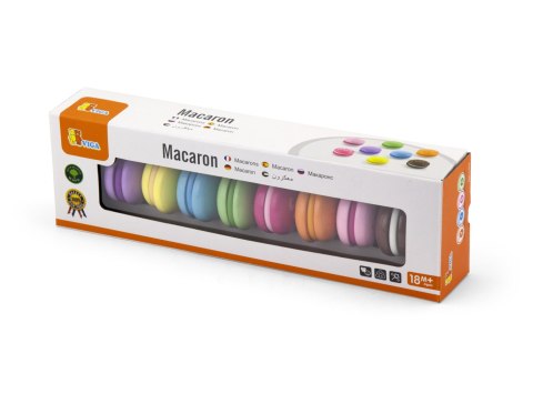 Viga Toys VIGA Drewniane Ciastka Kolorowe Ciasteczka Zestaw Makaroników 8 szt