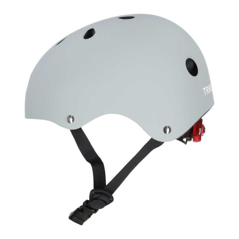 Kask rowerowy dla dziecka Trike Fix dziecięcy regulowany LED M 55-58cm szary ciemny