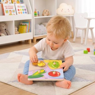 Viga Toys VIGA Drewniane Puzzle z Pinezkami Warzywa