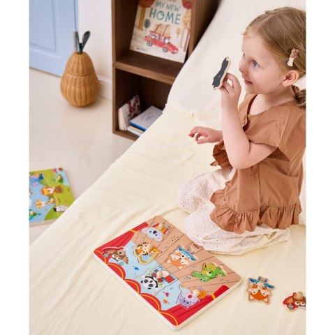 VIGA Puzzle Interaktywne Dźwiękowe Dopasuj Muzykujące Zwierzęta