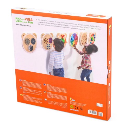 Viga Toys VIGA Drewniana Tablica Kolory Certyfikat FSC Montessori