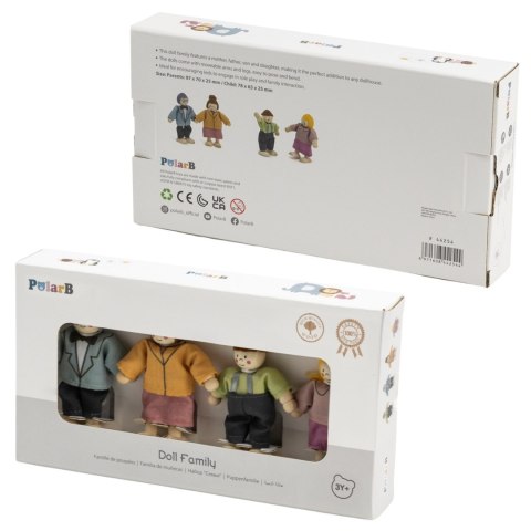 Viga Toys VIGA Zestaw Drewnianych Laleczek Materiałowe Ubranka 4 szt