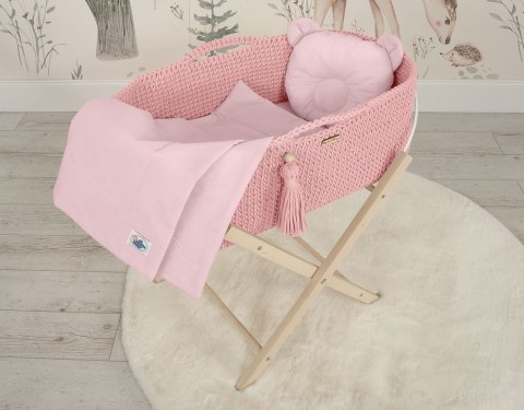 Pościel dla niemowląt z wypełnieniem kołderka i poduszka Miś - zestaw 2cz. - różowy My Sweet Baby