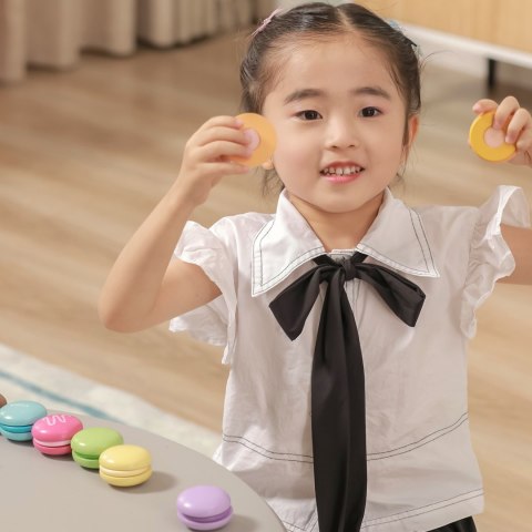 Viga Toys VIGA Drewniane Ciastka Kolorowe Ciasteczka Zestaw Makaroników 8 szt