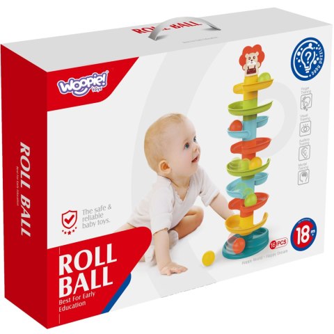 Woopie Baby WOOPIE BABY Kulodrom Tor Kulkowy Zestaw Spirala + 6 Kulek