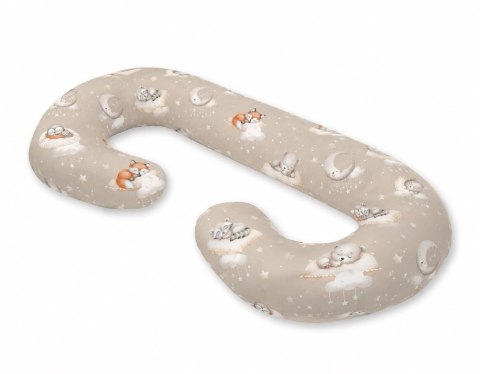 Bawełniana poszewka do poduszki ciążowej typu C - Twinkle Woodland