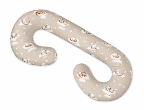 Bawełniana poszewka do poduszki ciążowej typu C - Twinkle Woodland