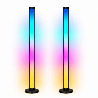 Lampy Podłogowe Smart Kolorowe Światła LED RGB Pilot Aplikacja 125cm 2 szt.