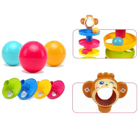 Woopie Baby WOOPIE BABY Kulodrom Tor Kulkowy Zestaw Spirala + 3 Kulki
