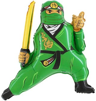 Balon Foliowy - Ninja Zielony pakowany